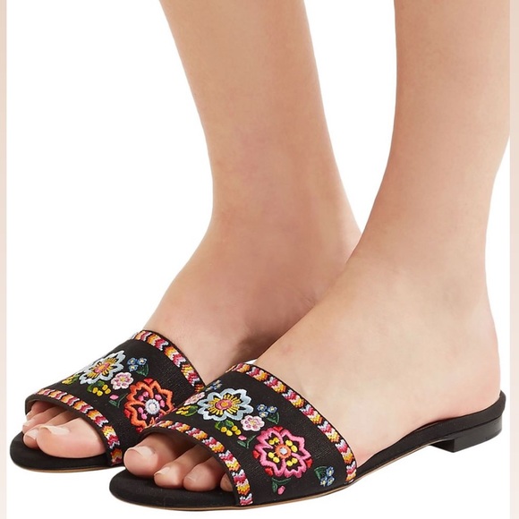 Tabitha Simmons Sprinkles Fest Embroidered Slides - Picture 5 of 8